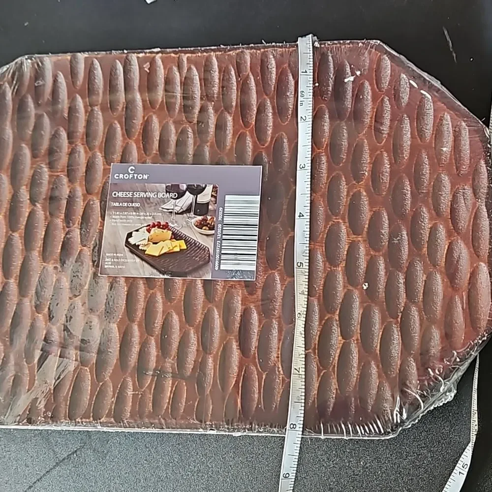 Crofton 100% Mango Wood Cheese Serving Tray New in Package